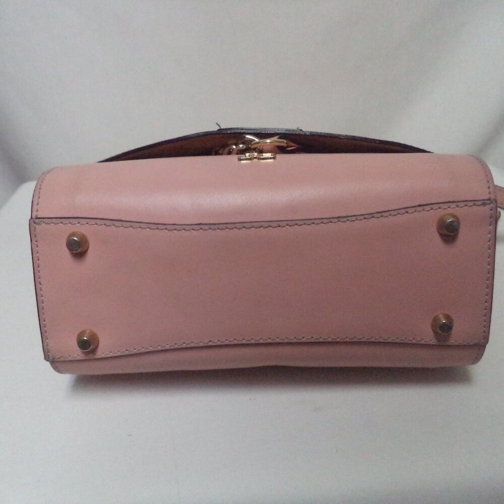 Jacky & Celine J&C pink Leather satchel tote bag purse Back Pocket Italy - Picture 11 of 16
